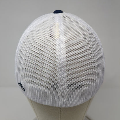 Pacific Headwear Fitted Trucker Hat Blue 6 7/8-7 3/8 Flexfit Logo