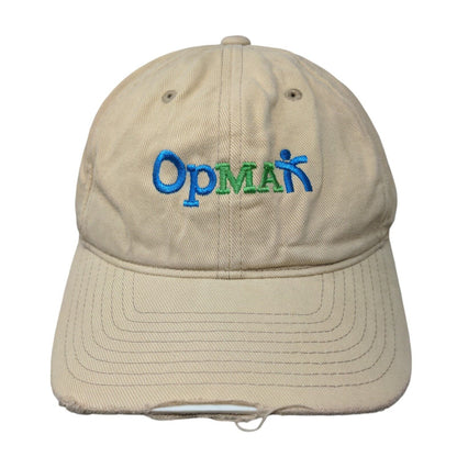 Opma Strapback Hat Tan One Size Adjustable Distressed The Classics Yupoong