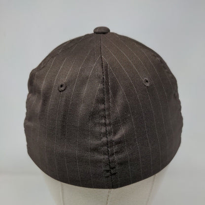 Latitude 64 Fitted Hat Brown S/M Flexfit Embroidered Vented Holes Yupoong