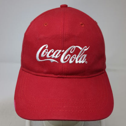 Quake City Caps Baseball Cap Red One Size Coca-Cola Logo Slideback Cotton Hat