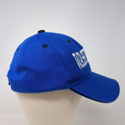 Washington Strapback Hat Blue One Size Adjustable Embroidered 6 Panel
