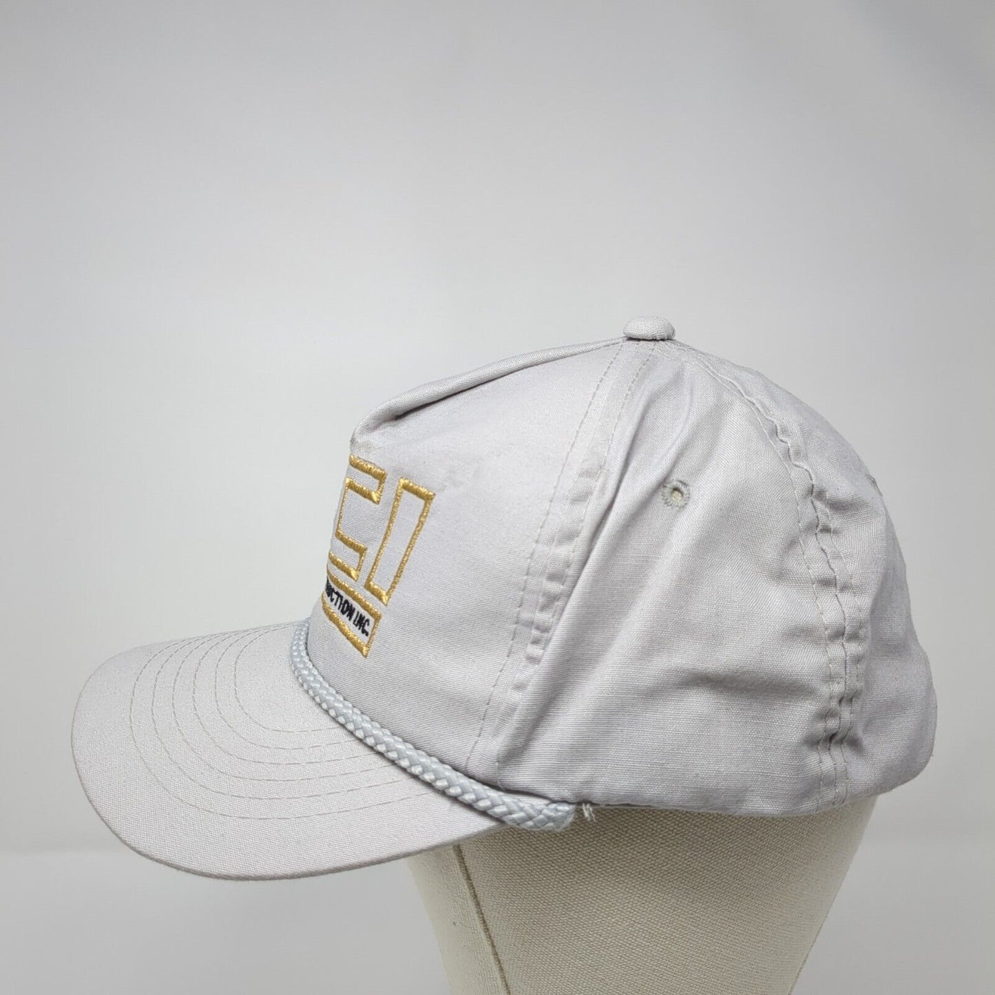 SCI Simplot Construction Inc. Snapback Rope Hat Gray OSFA Embroidered