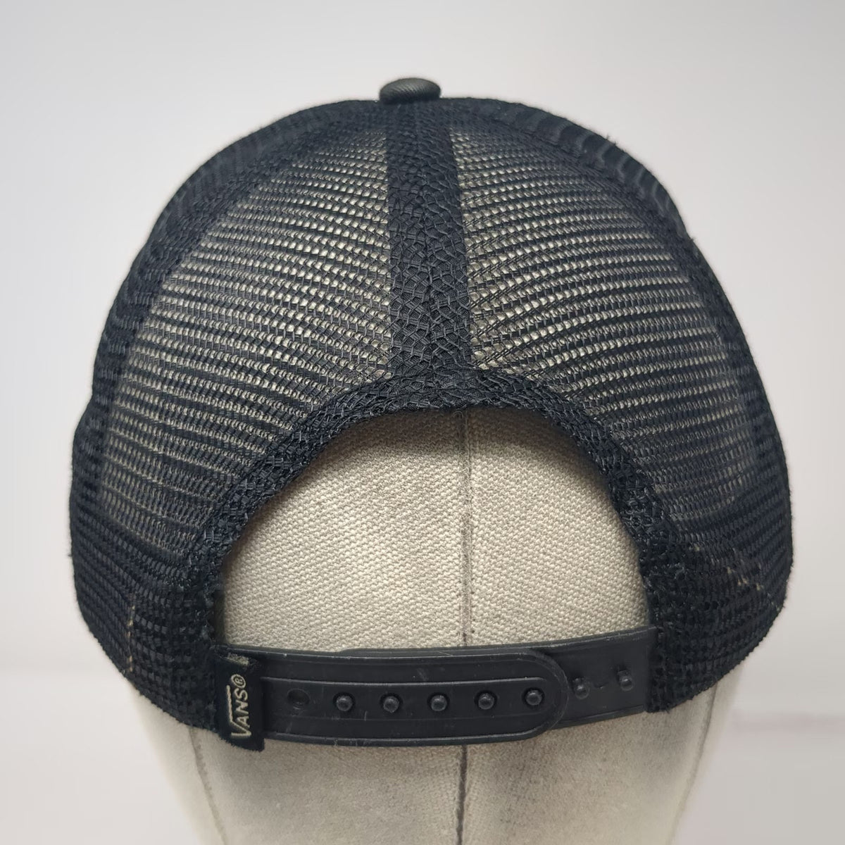 Vans Trucker Hat Black One Size Off The Wall Skateboard Checkered Pink Patch