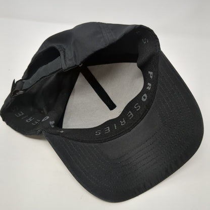PGA Tour Strapback Golf Hat Black One Size Adjustable Striped Pro Series
