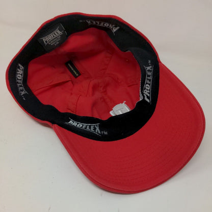 Proflex Men's Fitted Hat Red Size L/XL Embroidered DL Logo Stretch