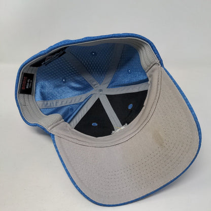 Letter A Arrow Fitted Hat Blue M-XL Embroidered Solid Pacific Headwear