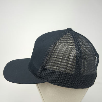 Richardson Trucker Hat Black OSFM Mt. Pleasant TX Texas Embroidered Mesh Back