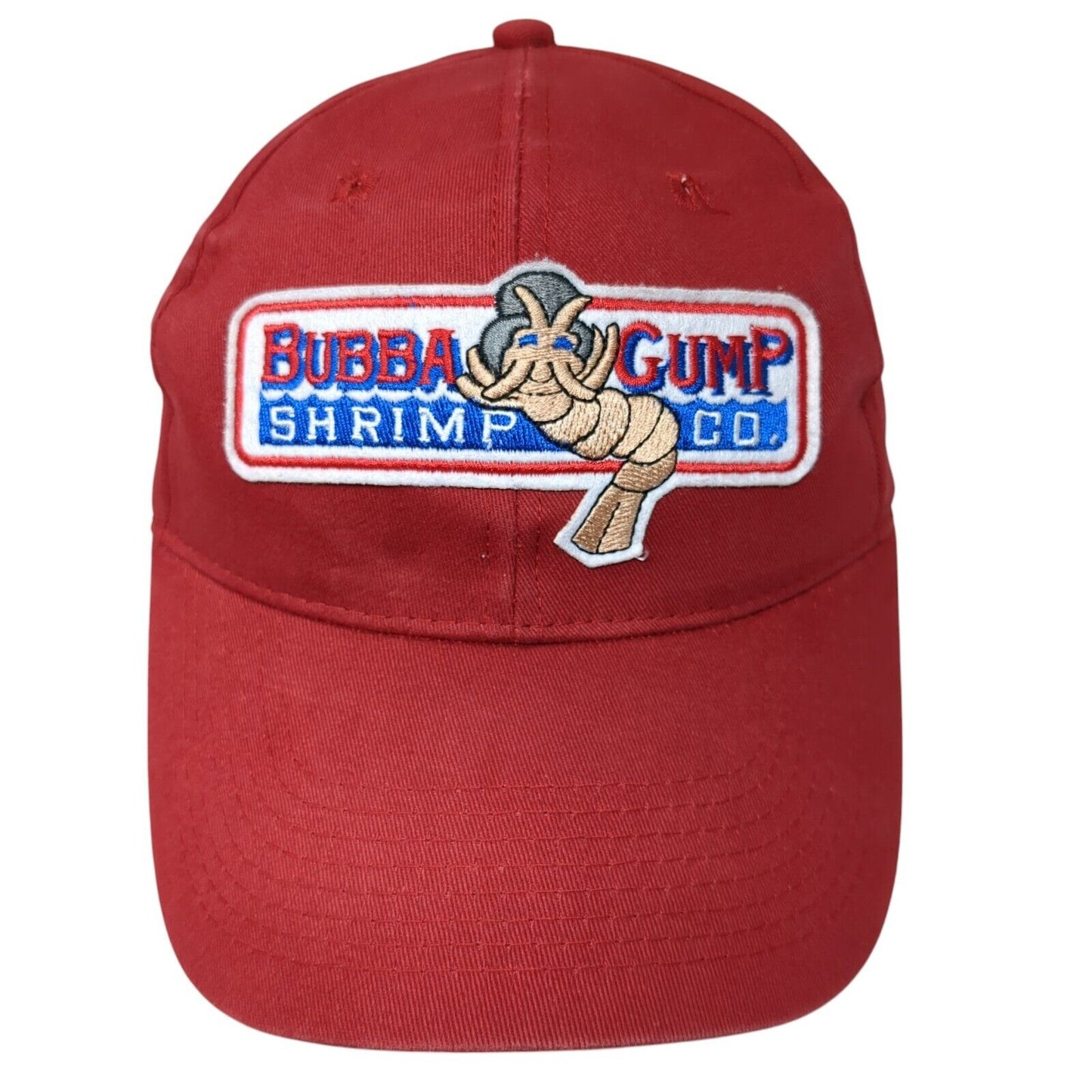 Bubba Gump Shrimp Co. Snapback Hat Red OS Adjustable Embroidered 6 Panel