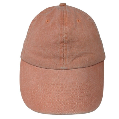 Unbranded Slideback Hat Pink One Size Adjustable Vented Holes 6 Panel Blank