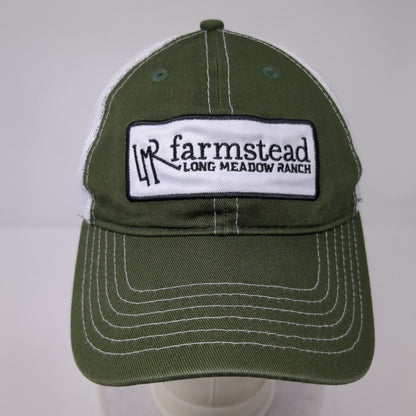 Farmstead Long Meadow Ranch Napa Valley Strapback Hat Green OSFA Mesh Brewery
