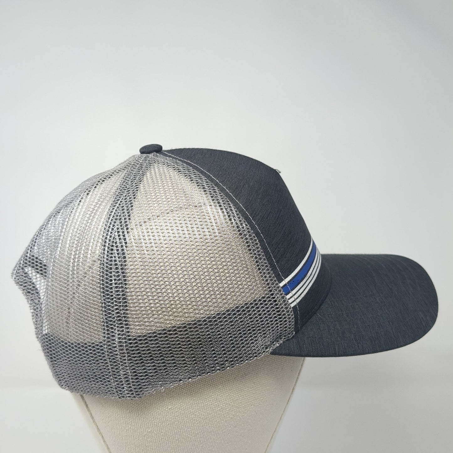 Carquest Auto Parts Snapback Trucker Hat Gray One Size Mesh Back Striped