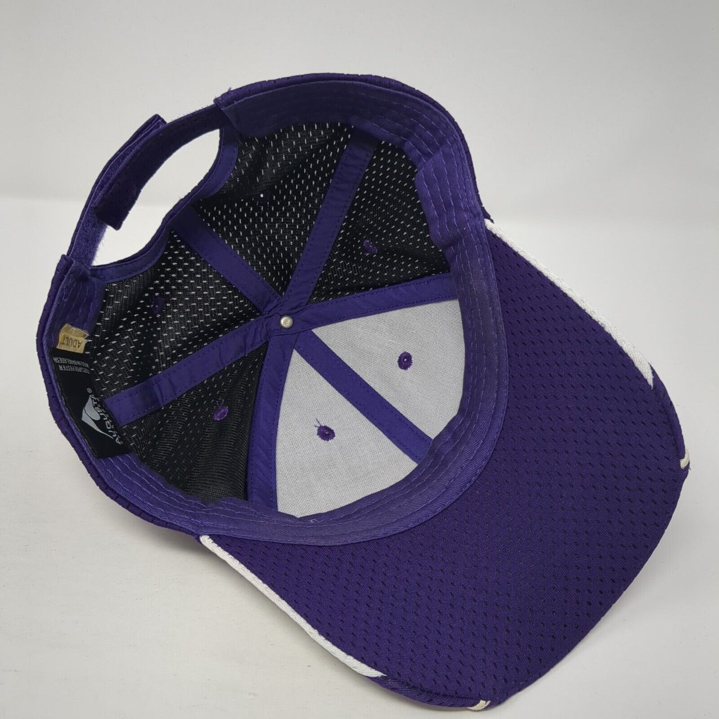 Augusta Sportswear Strapback Hat Purple One Size Adjustable Piping