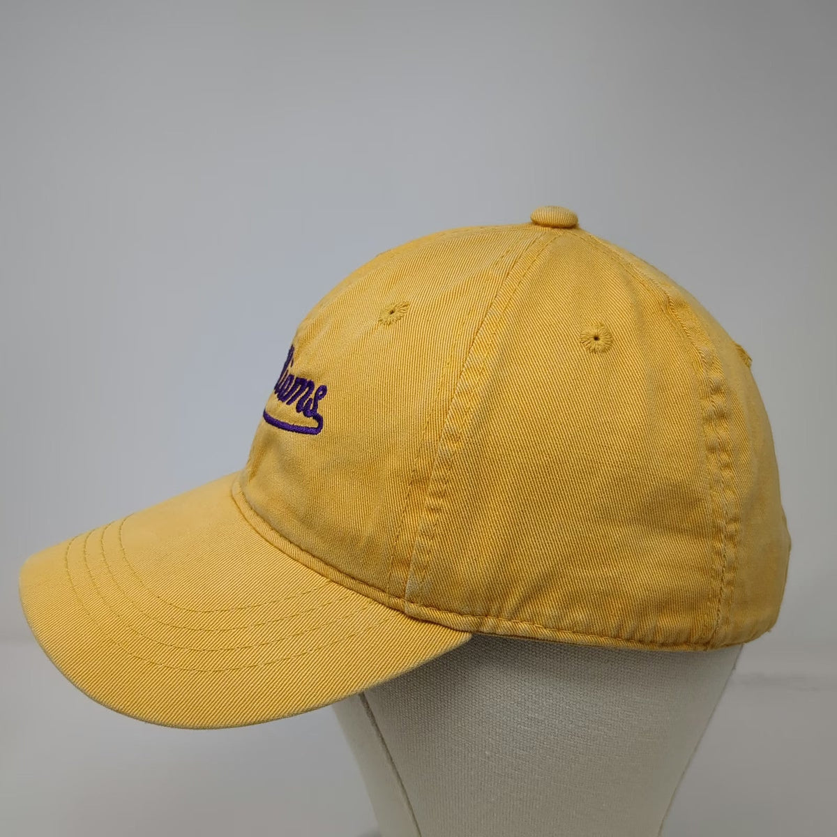 Outdoor Cap Williams Baseball Cap Yellow OSFM Script Embroidered Slideback Hat