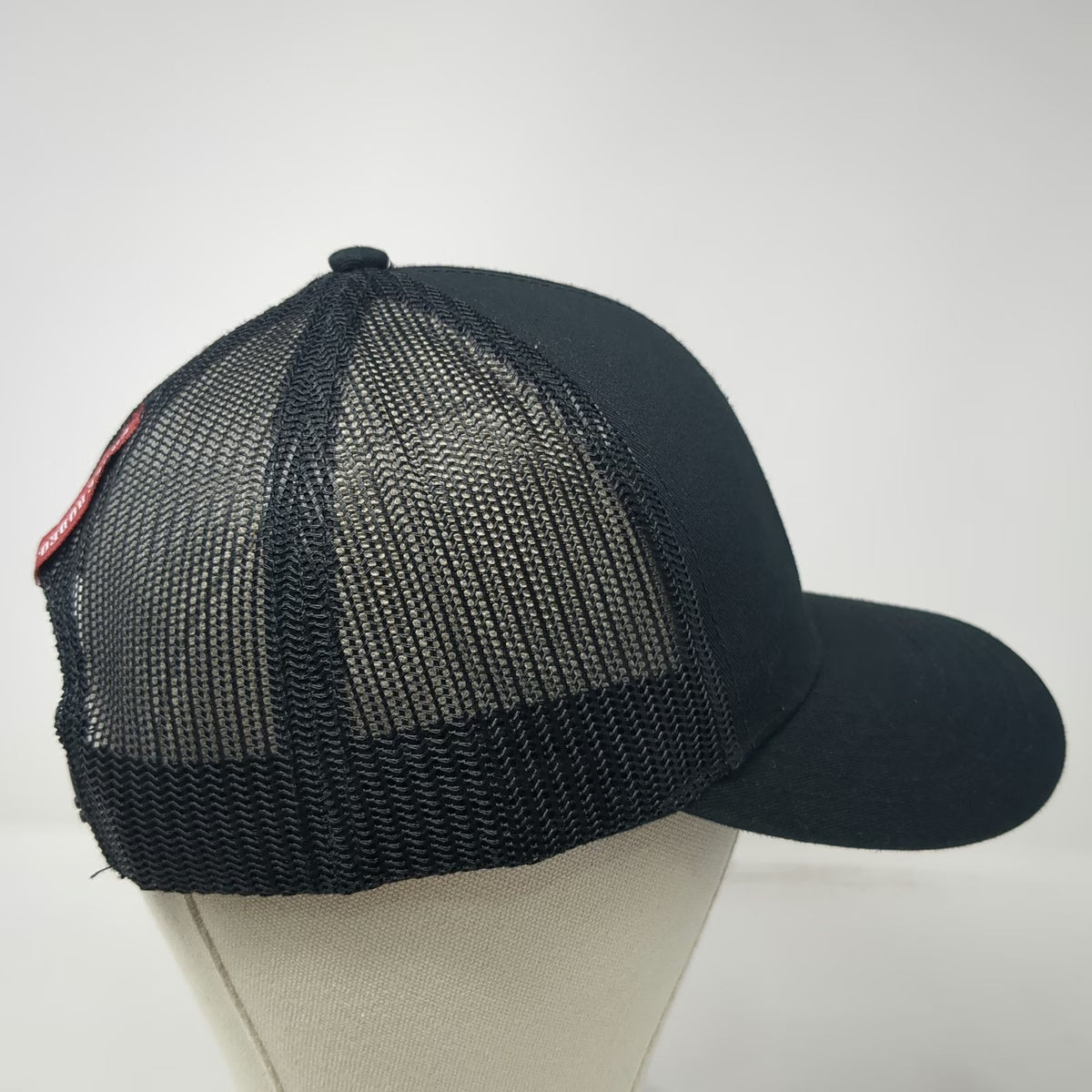 Trucker Hat Black One Size Eagle Rodeo Bucking Bronco Logo Mesh Back Snapback