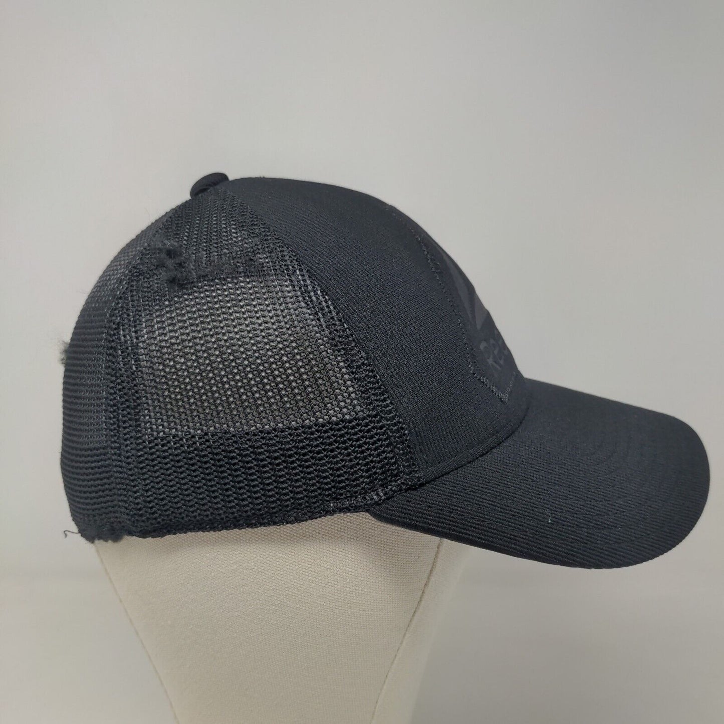 Reebok Men's Mesh Back Hat Black Embroidered Big Triangle Logo