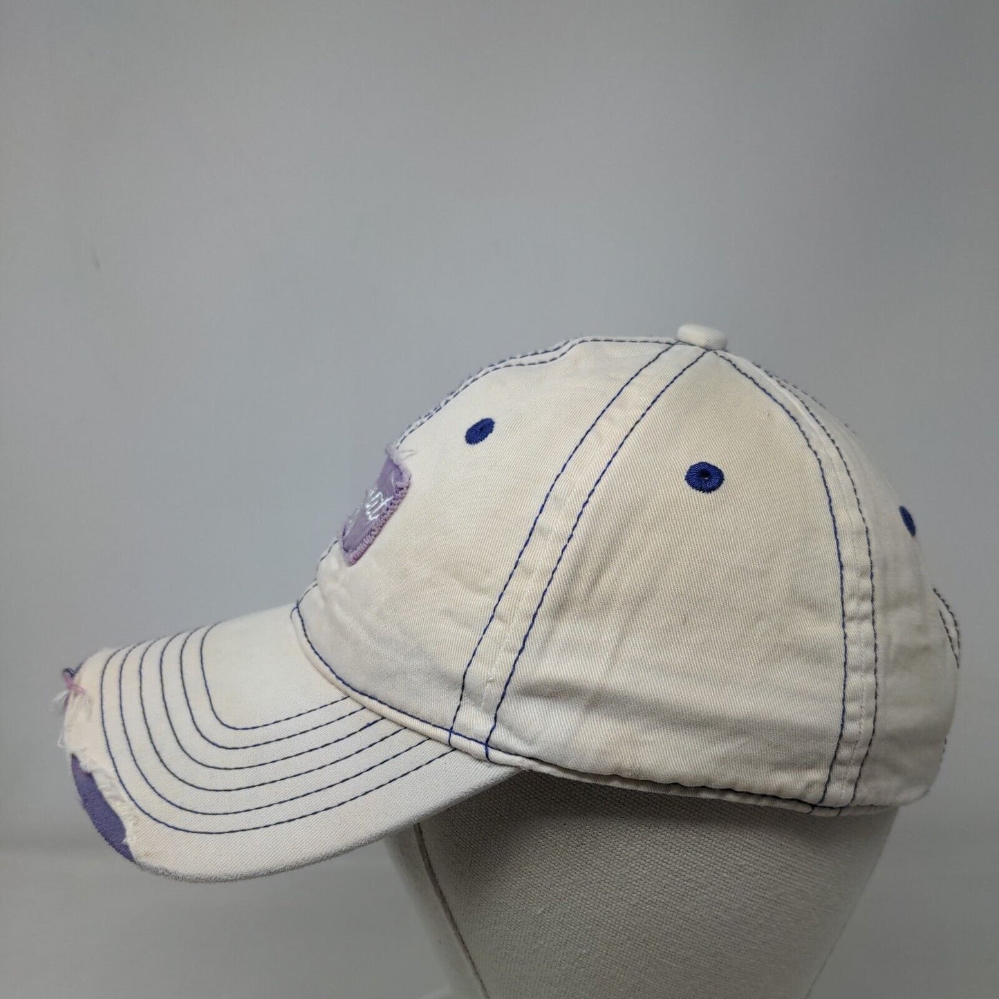 Ultimat Vodka Slideback Hat White OSFM Adjustable Embroidered Distressed 6 Panel
