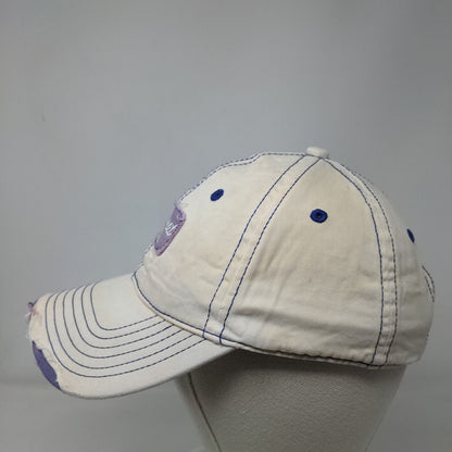Ultimat Vodka Slideback Hat White OSFM Adjustable Embroidered Distressed 6 Panel