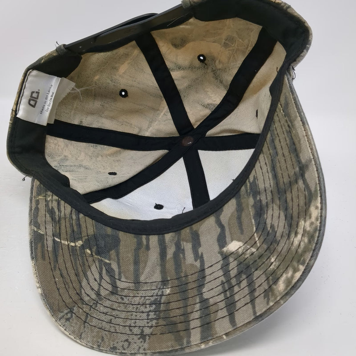 Outdoor Cap Snapback Gray Green One Size Mossy Oak Camo TP Patch Hunting Hat