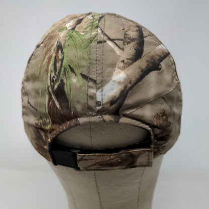 Field & Stream Men's Strapback Hat Brown Camo OSFM Embroidered Deer Logo