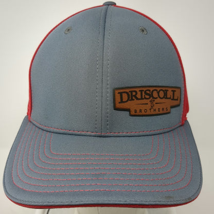 Richardson Baseball Cap Gray Red XL Driscoll Brothers Patch Mesh Back Fitted Hat