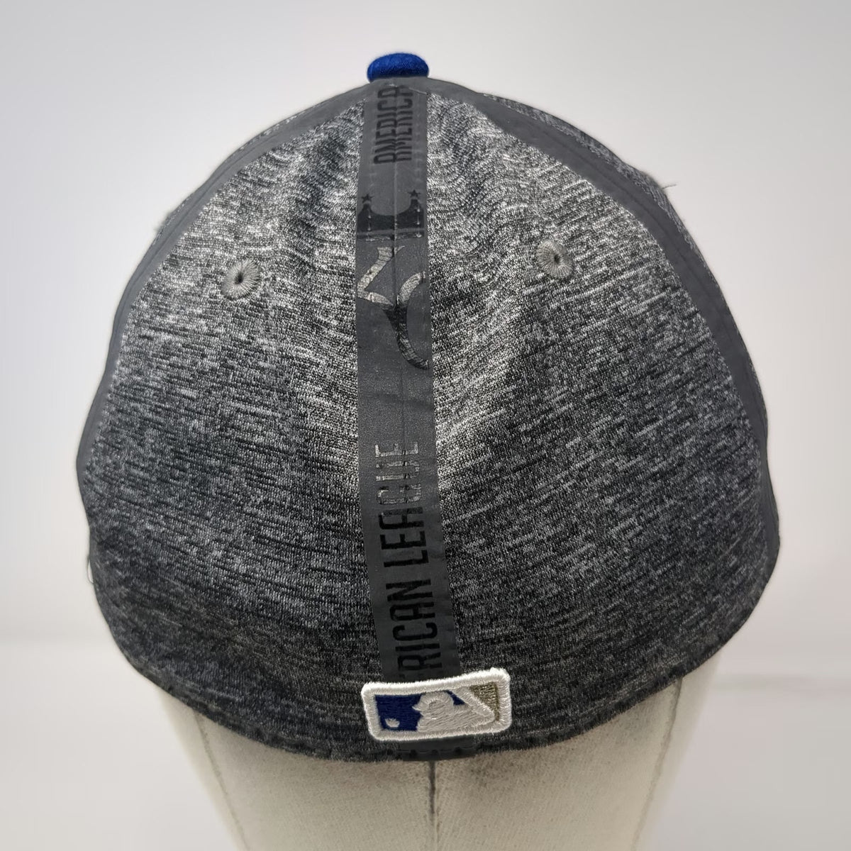 Kansas City Royals MLB New Era Baseball Cap Gray Blue L 39THIRTY Crown Logo Hat