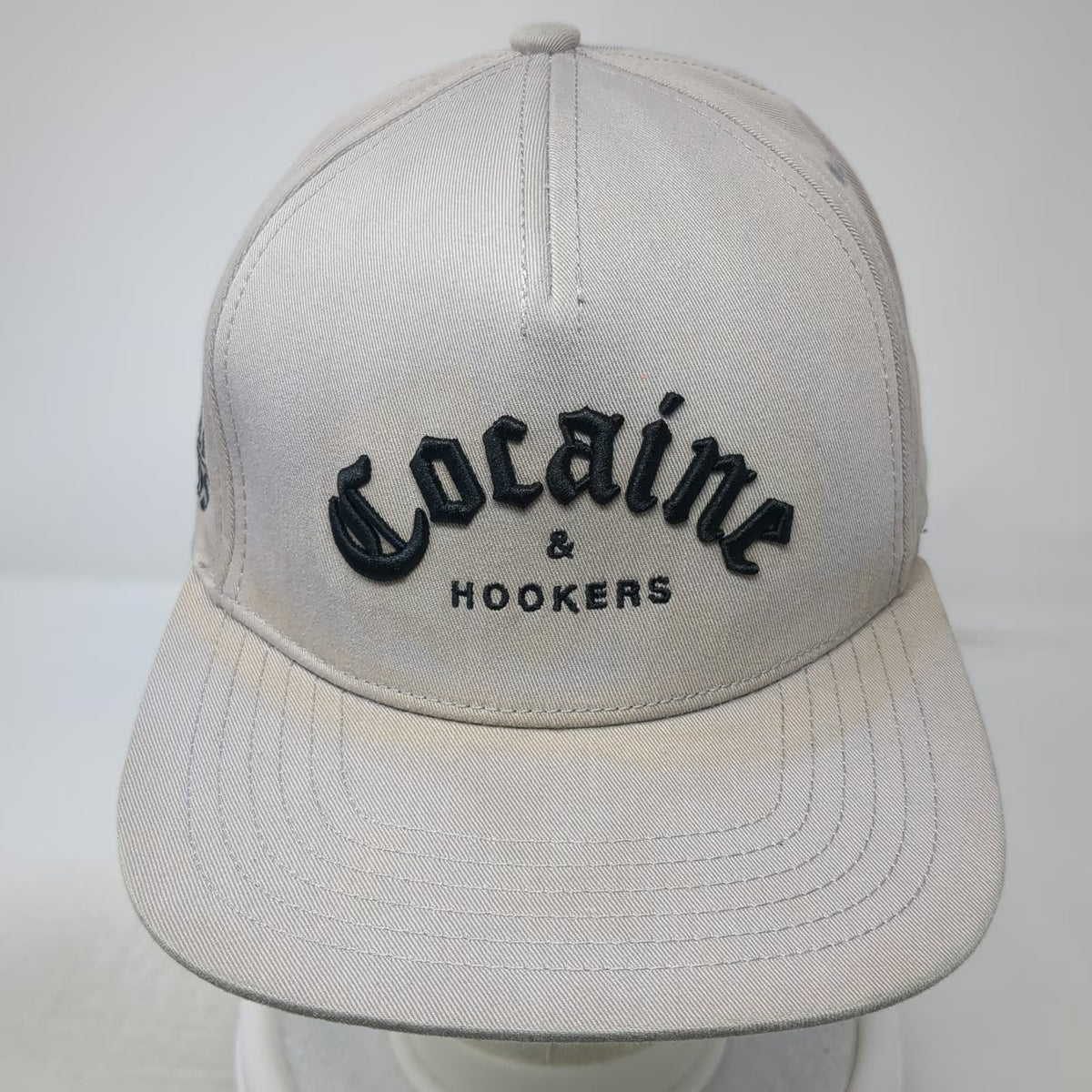 Golf Gods 5 Panel Gray One Size Snapback Cocaine Hookers Graphic Flat Brim Hat