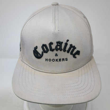 Golf Gods 5 Panel Gray One Size Snapback Cocaine Hookers Graphic Flat Brim Hat