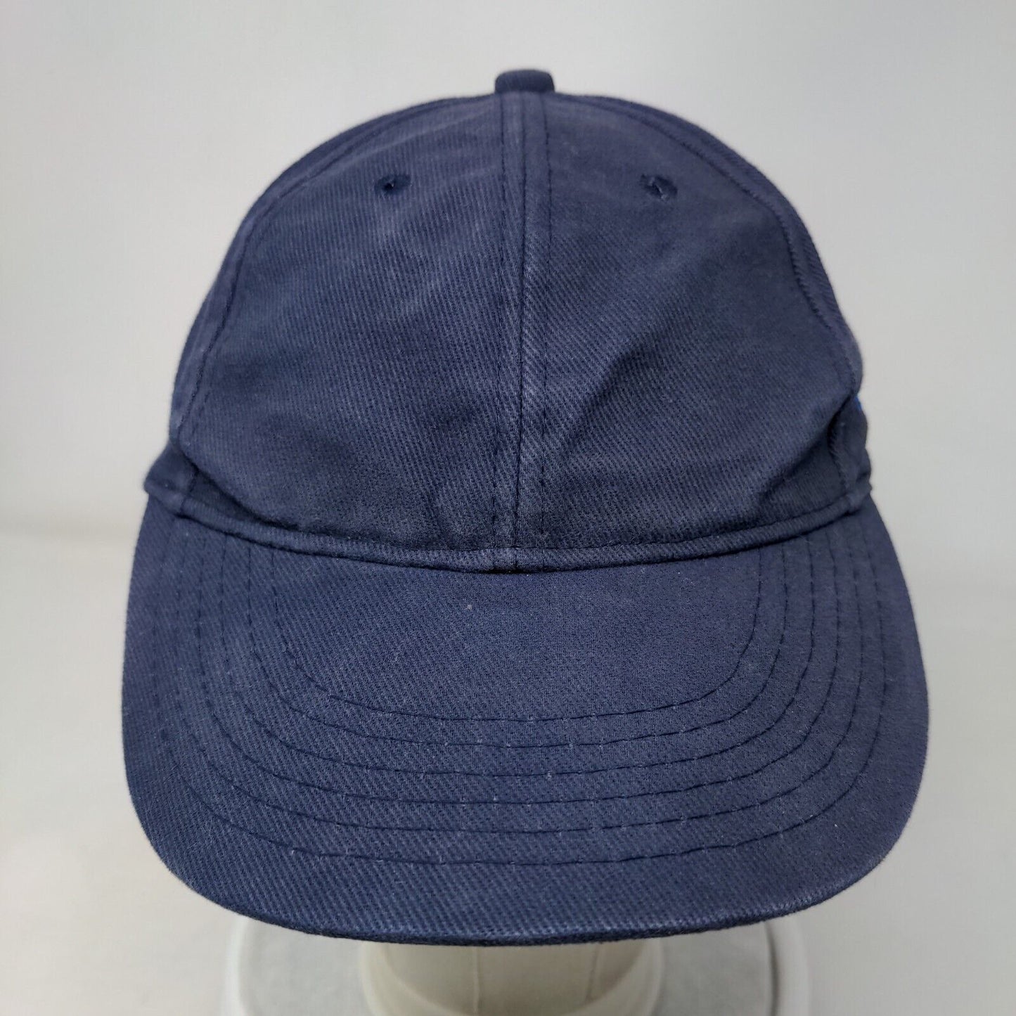Kahl Slideback Hat Blue One Size Adjustable Embroidered Solid 6 Panel