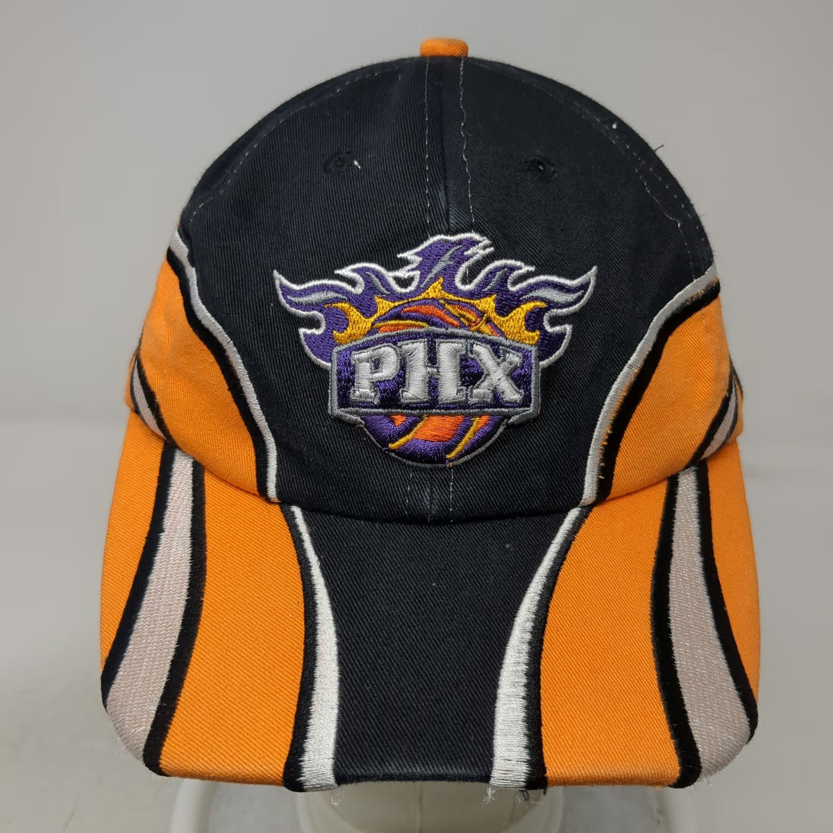 Phoenix Suns NBA Cap Black Orange White One Size Strapback Embroidered PHX Logo