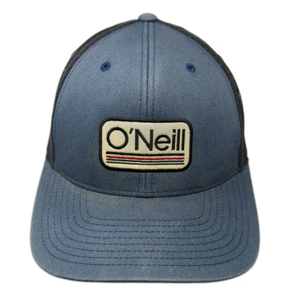 O'Neill Trucker Hat Blue One Size Snapback Mesh Back Logo Patch Curved Brim Surf