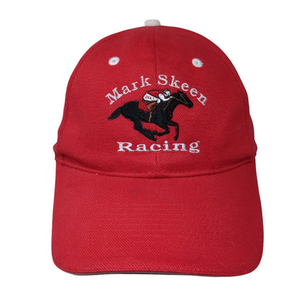 Mark Skeen Racing Strapback Hat Red OSFM Adjustable Embroidered Otto