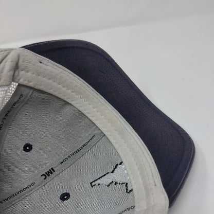 IMC Idaho Materials & Construction Snapback Trucker Hat Blue OSFA Mesh Back