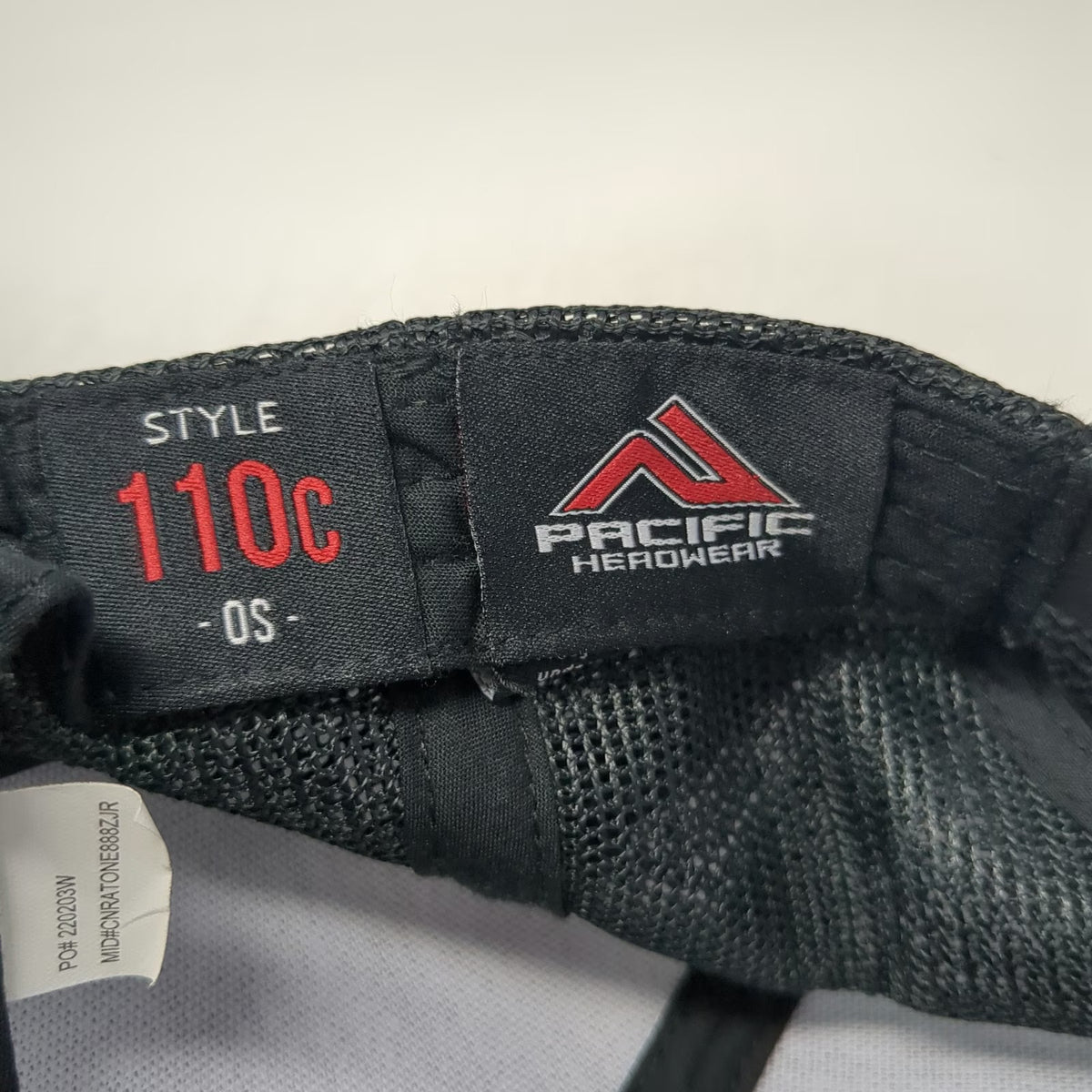 Pacific Headwear Black One Size Trucker Hat Snapback Idahoan Leather Patch