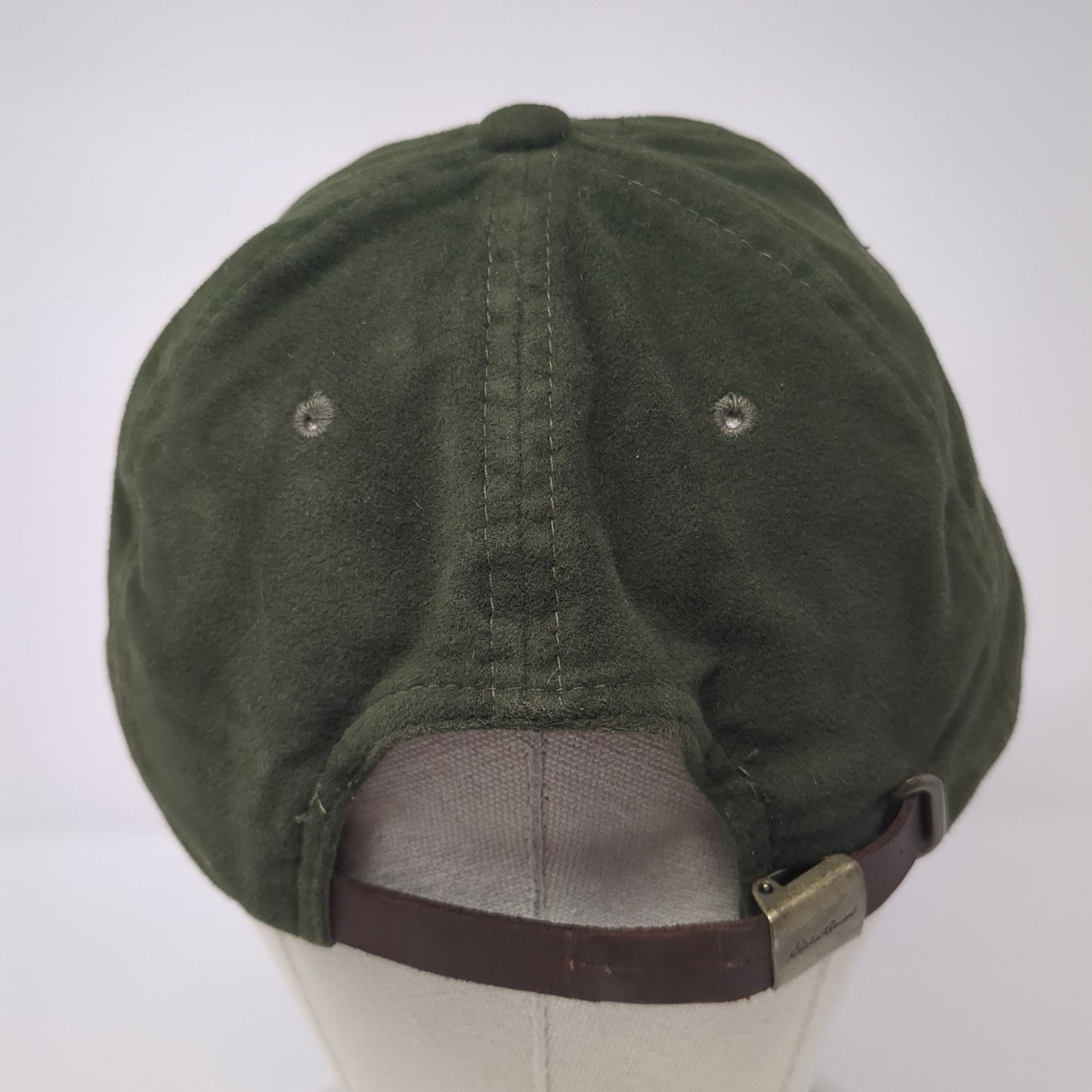Eddie Bauer Slideback Hat Green One Size Adjustable Leather Strap