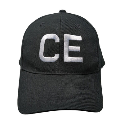 CE Snapback Hat Black OSFM Adjustable Embroidered Solid 6 Panel Otto