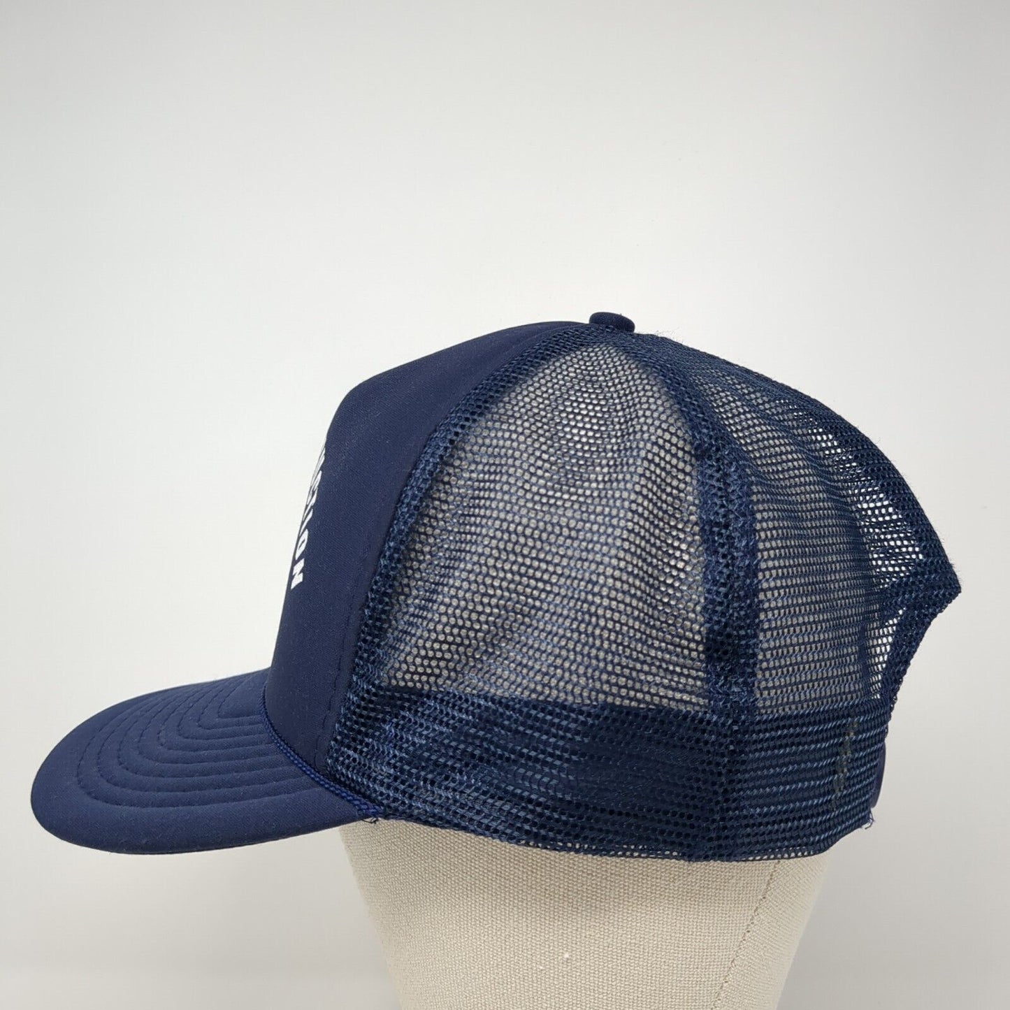 R&K Construction St. Peters MO Snapback Trucker Hat Blue OS Adjustable Mesh Rope