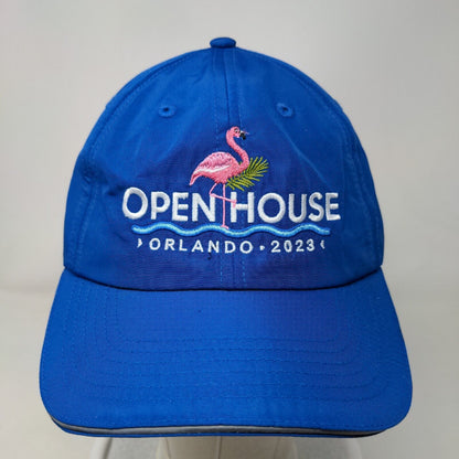 Open House Orlando 2023 Alphabroder Strapback Hat Blue One Size Embroidered