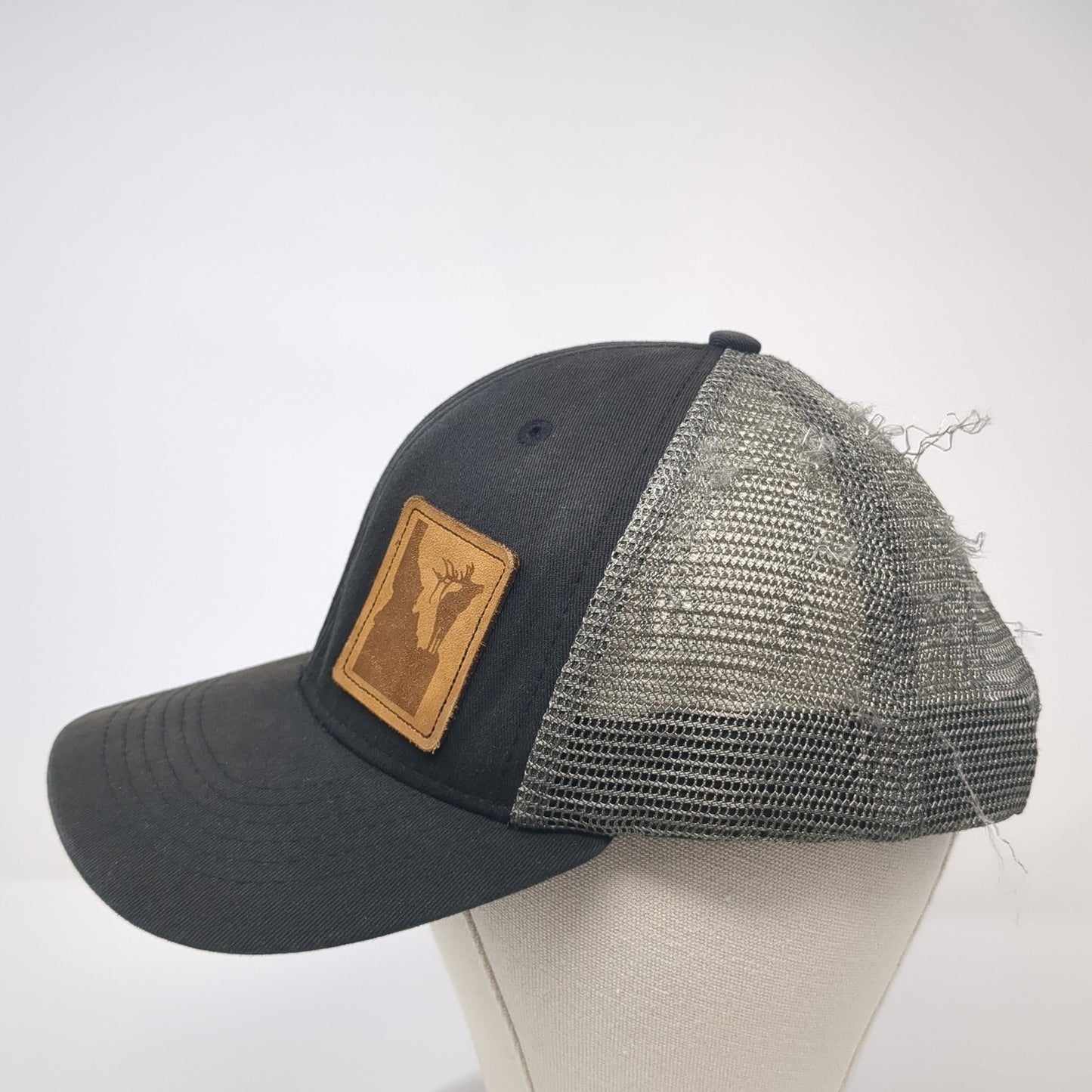 Idaho Snapback Trucker Hat Black OS Adjustable Mesh Back Arcadian Outfitters
