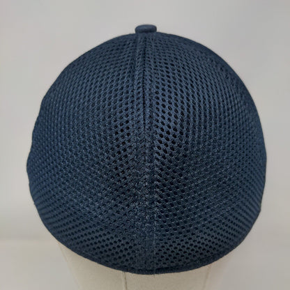 New Era Fitted Hat Blue S/M Breathable Mesh Embroidered 39Thirty Polyester