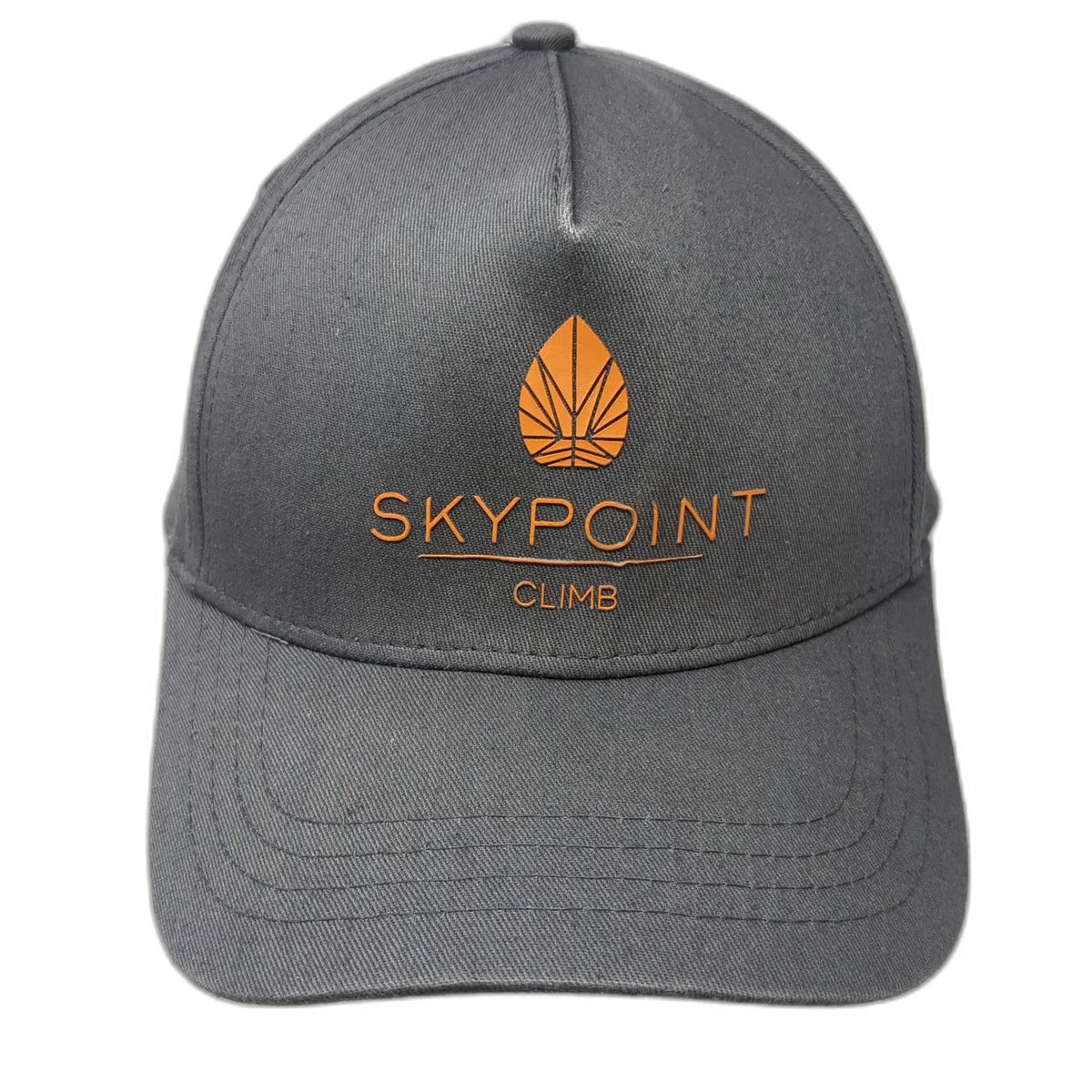 5 Panel Gray One Size Skypoint Climb Logo Embroidered Cotton Strapback Hat