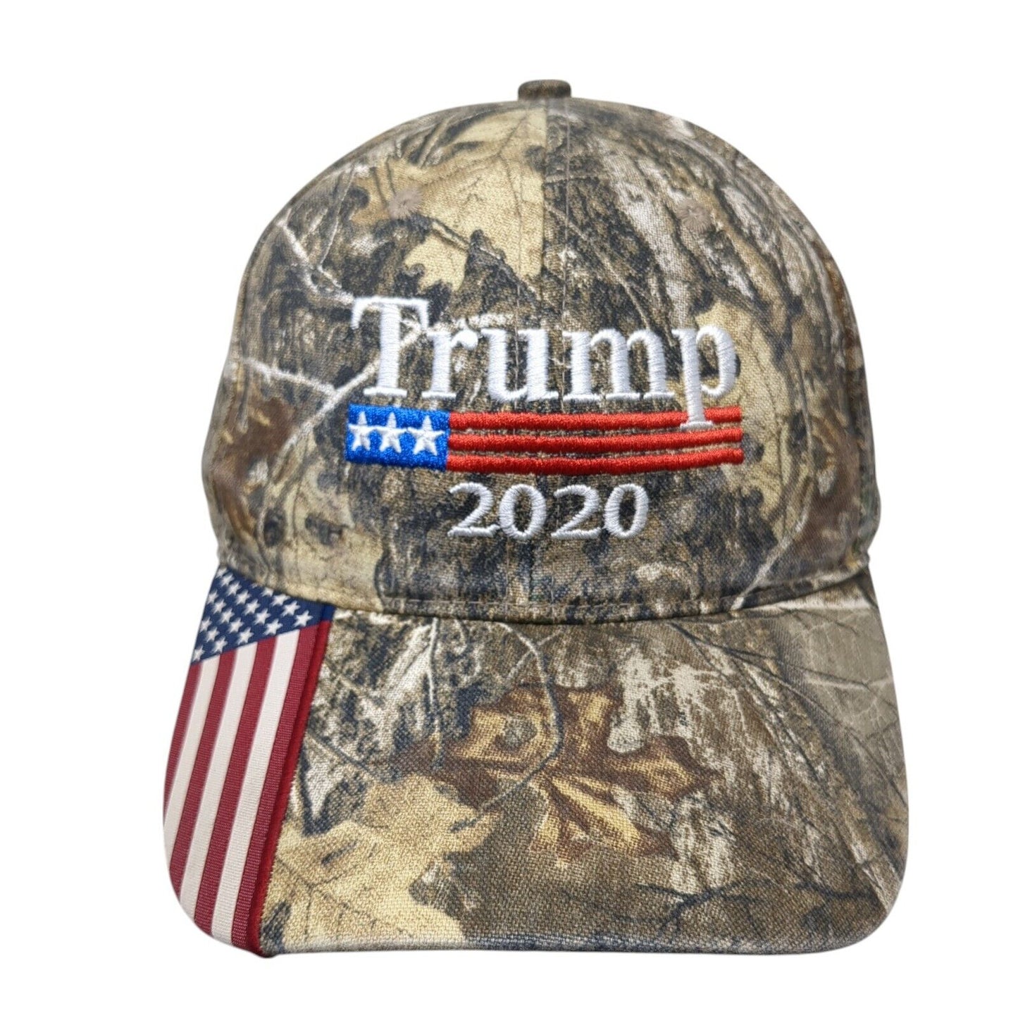 Trump 2020 USA Flag Slideback Hat Camo One Size Adjustable Hunting