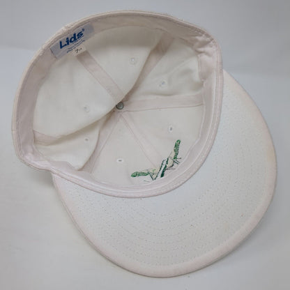 Gate 77 Fitted Hat White Size 7 1/4 Lightweight Embroidered 6 Panel Lids