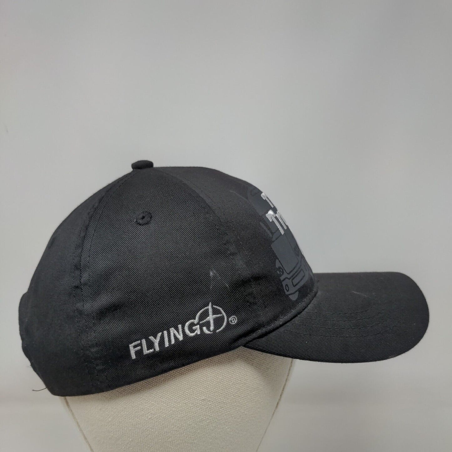 The Trucking Life Flying Pilot Strapback Hat Black OSFA Embroidered 6 Panel