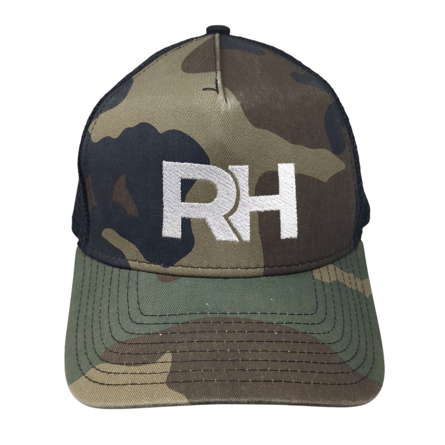 RH Snapback Mesh Back Trucker Hat Multicolor Camo One Size New Era