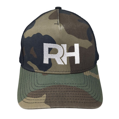 RH Snapback Mesh Back Trucker Hat Multicolor Camo One Size New Era