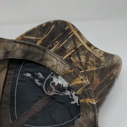 Ducks Unlimited DU Leader Slideback Hat Brown OSFM Camo Trim Outdoor Cap