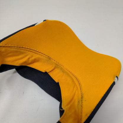 Michigan University Wolverines Strapback Sun Visor Hat Blue Gold NCAA Colosseum