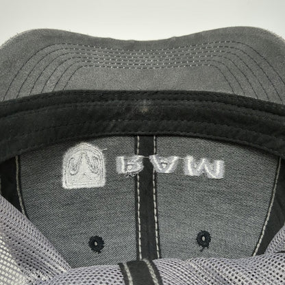 Outdoor Cap Trucker Hat Gray One Size RAM Logo Mesh Snapback Contrast Stitching