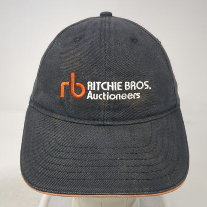 Ritchie Bros Auctioneers Black Baseball Cap One Size Strapback Hat Embroidered