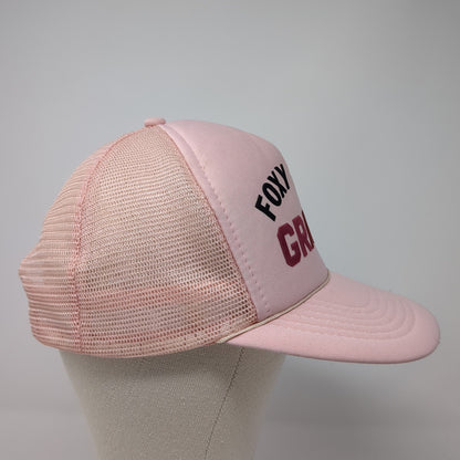Foxy Granny Snapback Rope Trucker Hat Pink Large Mesh Back Sportcap